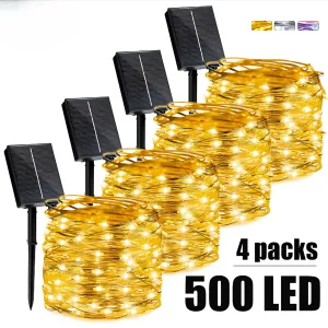 Solar String Lights - Waterproof LED Fairy Lights for Outdoor Decor