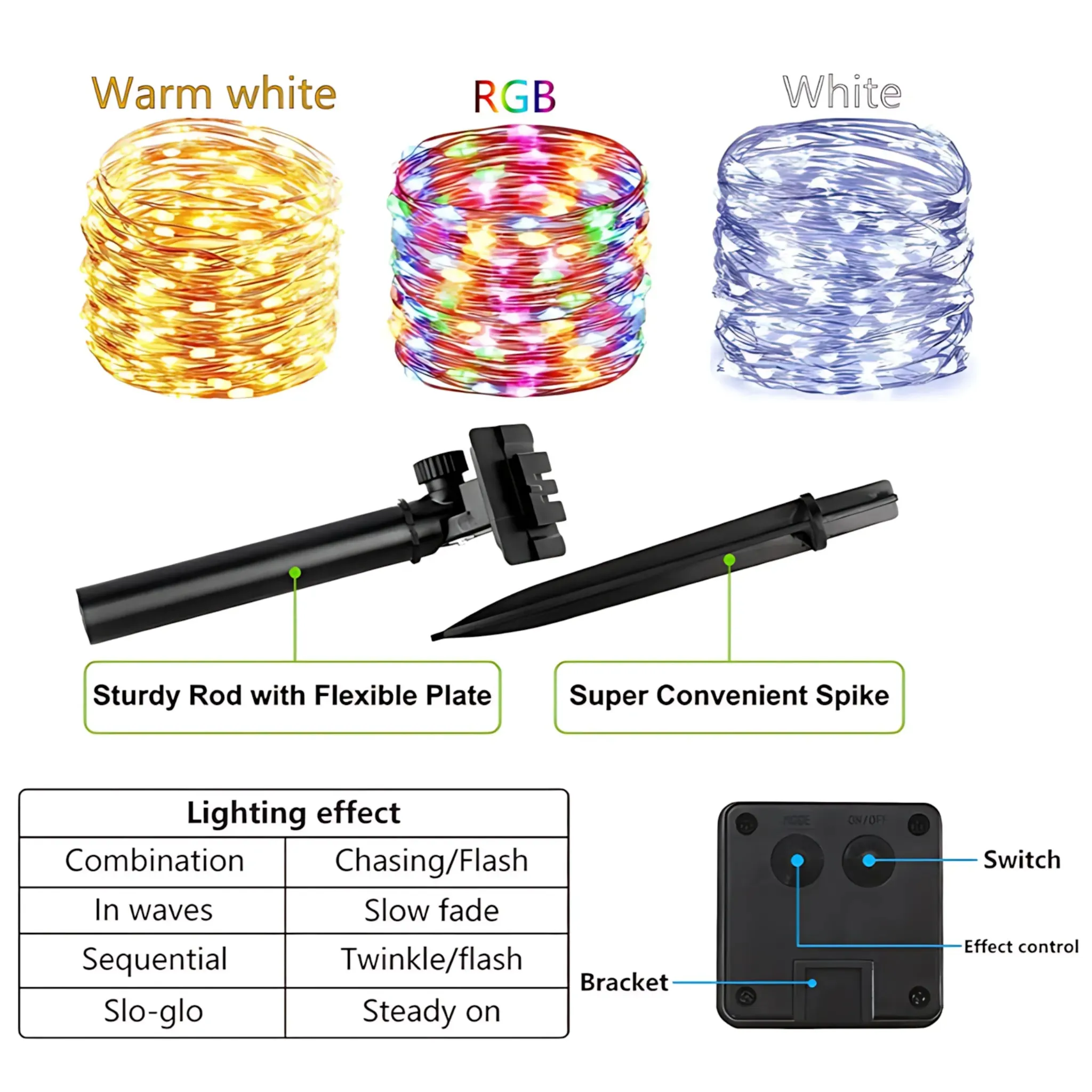 Solar String Lights - Waterproof LED Fairy Lights for Outdoor Decor