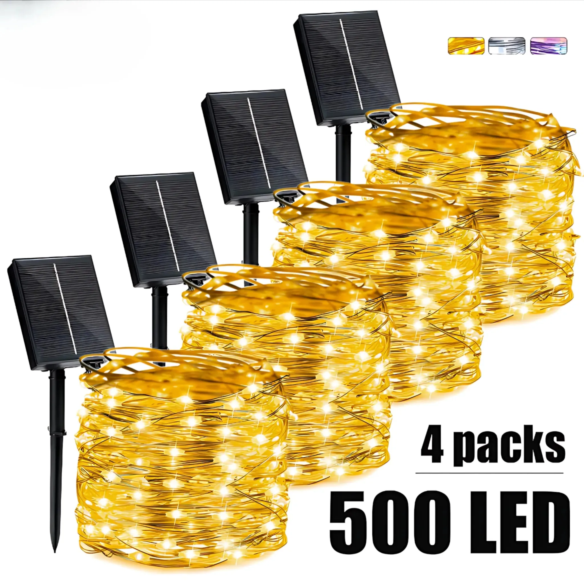 Solar String Lights - Waterproof LED Fairy Lights for Outdoor Decor