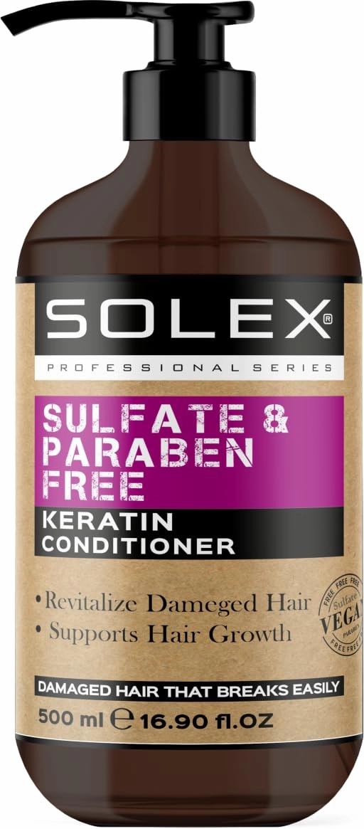 Solex Keratin Shampoo and Conditioner Set for Hair Growth- Sulfate & Paraben Free - Volumizing Shampoo - Treatment for Men & Women Hair Thickening Volumizing Products, (2 pc. X 16.9 Fl Oz / 500mL)
