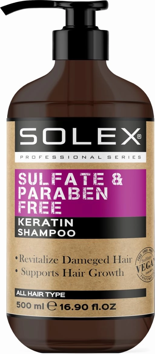 Solex Keratin Shampoo and Conditioner Set for Hair Growth- Sulfate & Paraben Free - Volumizing Shampoo - Treatment for Men & Women Hair Thickening Volumizing Products, (2 pc. X 16.9 Fl Oz / 500mL)