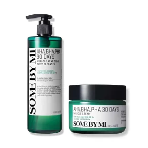 SOME BY MI AHA BHA PHA 30 Days Miracle Acne Clear Body Cleanser   AHA BHA PHA 30 Days Miracle Cream