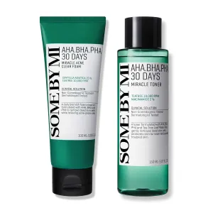 SOME BY MI AHA BHA PHA 30 Days Miracle Acne Clear Foam   AHA BHA PHA 30 Days Miracle Toner