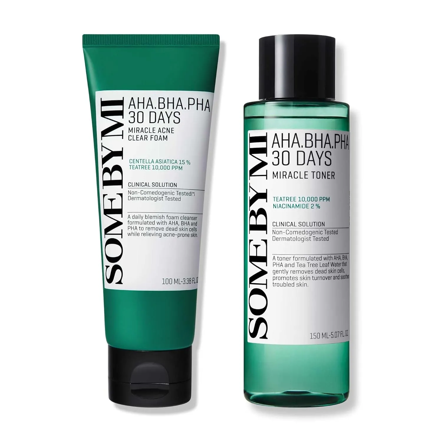 SOME BY MI AHA BHA PHA 30 Days Miracle Acne Clear Foam   AHA BHA PHA 30 Days Miracle Toner