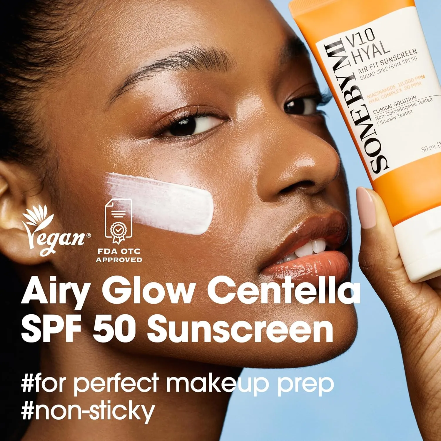 SOME BY MI V10 Hyal Air Fit Sunscreen SPF 50 – Pack of 2 – Korean Centella Sunscreen for Face with UV Protection – Non-Greasy, No White Cast, No Eye Irritation for Sensitive Skin – Korean Skin Care