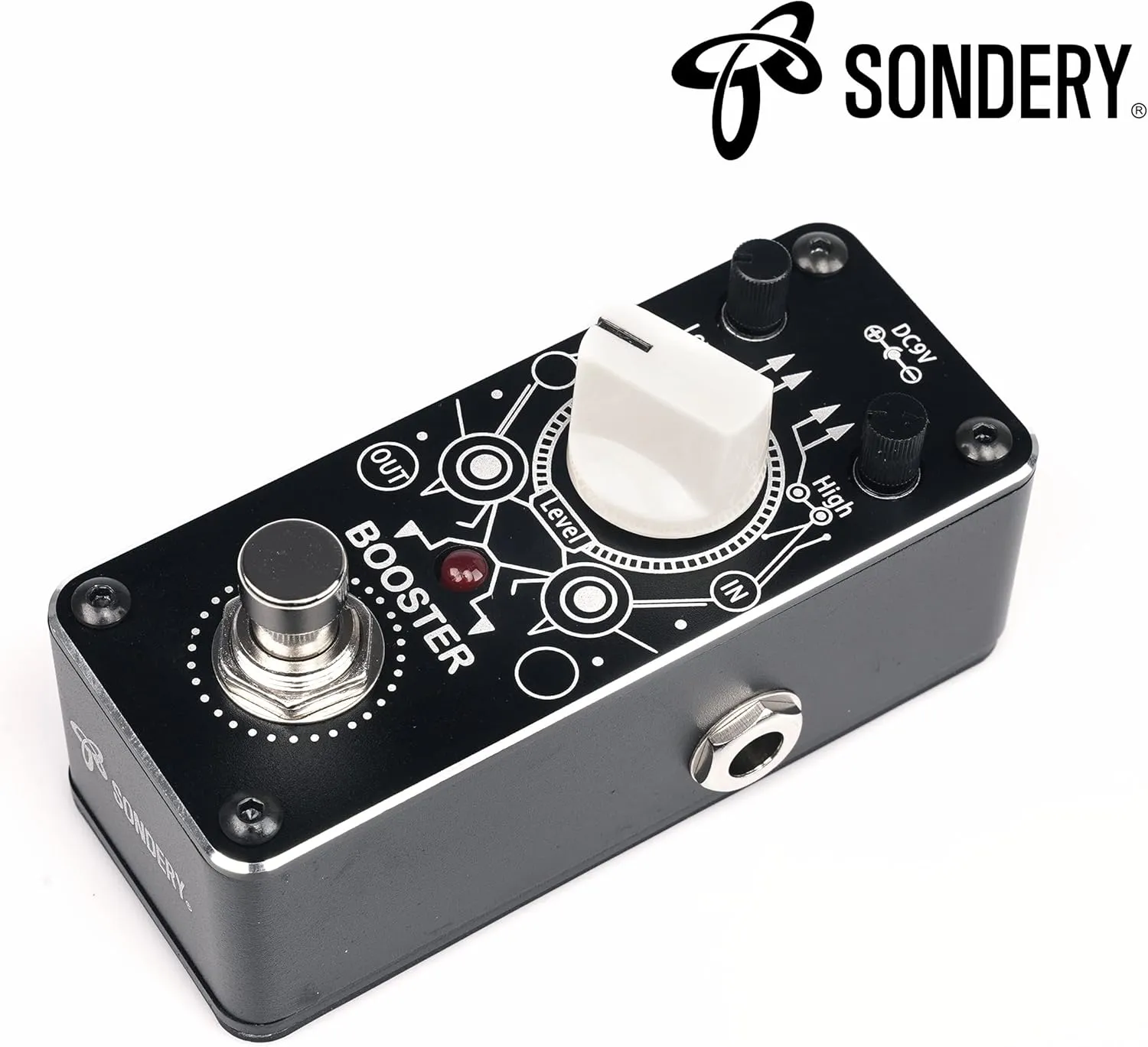 Sondery Boost Pedal for Electric Guitar and Bass, Mini Clean Booster Pedal, True Bypass, More or Less 14dB Change for Frequencies Under 250Hz or Above 1KHz, Art Design Series Pedal
