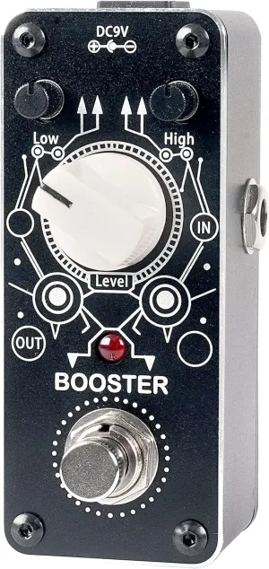 Sondery Boost Pedal for Electric Guitar and Bass, Mini Clean Booster Pedal, True Bypass, More or Less 14dB Change for Frequencies Under 250Hz or Above 1KHz, Art Design Series Pedal
