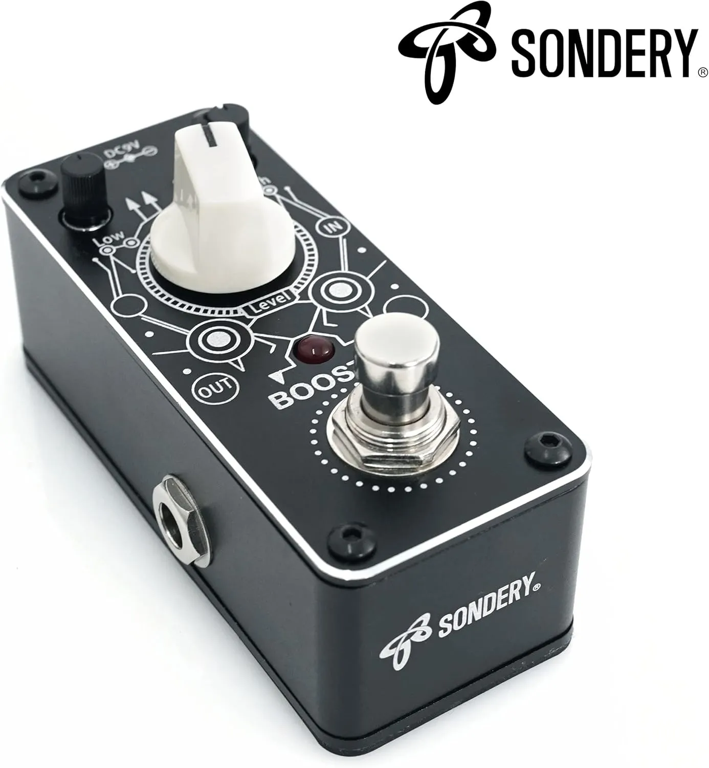Sondery Boost Pedal for Electric Guitar and Bass, Mini Clean Booster Pedal, True Bypass, More or Less 14dB Change for Frequencies Under 250Hz or Above 1KHz, Art Design Series Pedal