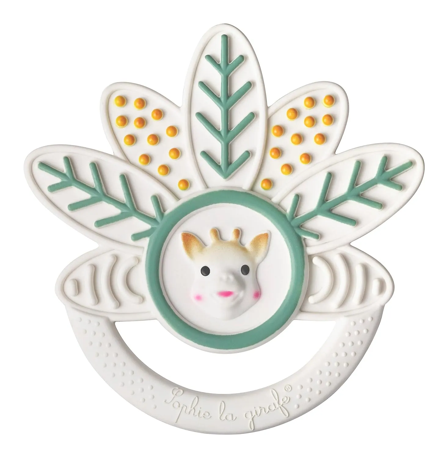 Sophie la girafe Mille Feuille Teething Ring | Easy to Grasp | Multi-Textured | Awaken All 5 Senses