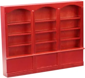Sosoport 1pc Mini Doll House Display Cabinet Elegant Dollhouse Bookcase Creative Miniature Bookshelf for Decorative Storage for Collectors and Mini Furniture Enthusiasts Finish