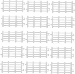 Sosoport 4sets 20pcs Mini Farm Fences Decor for Dollhouses Landscape Adornment Realistic Micro Models for DIY Miniature Gardens and Fairy Tale Scenes 20pcs*4
