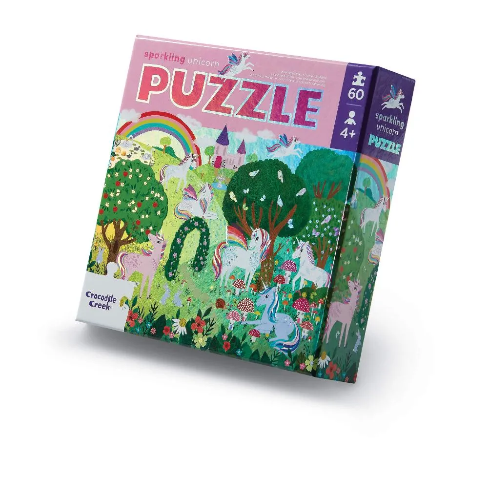 SPARKLING UNICORN FOIL PUZZLE 60pc