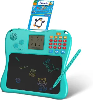SPG300 All-in-One Kids Learning Tablet & Drawing Board, 130 Educational Cards 7.5-inch Screen Math Games Memory Training & Creative Writing Pad, Gift for Boys & Girls Ages 2 3 4 5 6 7 8 Years