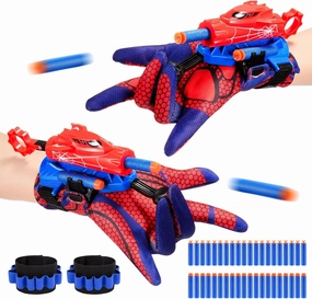 Spider Web Shooters Toy for Kids,Toys for 3-12 Year Old Boys Web Slinger Boy Toy with Glove Launcher,Toys for Age 5-7 4-6 6-8 Outdoor Game for Birthday Halloween Christmas Easter Gifts for 3-8(2 Pair)