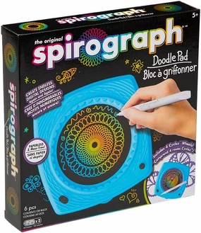 Spirograph Doodle Pad– Arts and Crafts, Scratch Art, LCD Writing Tablet for Kids, Kids Toys, Art Supplies, Drawing Kit, Spiral Art, Double-Sides Stylus, Build-in Storage, Stencils Included, Ages 5 