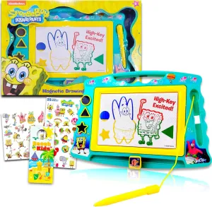Spongebob Squarepants Drawing Pad - Spongebob Activity Set Bundle Includes Magnetic Spongebob Drawing Pad, Stickers, More | Spongebob Drawing Board