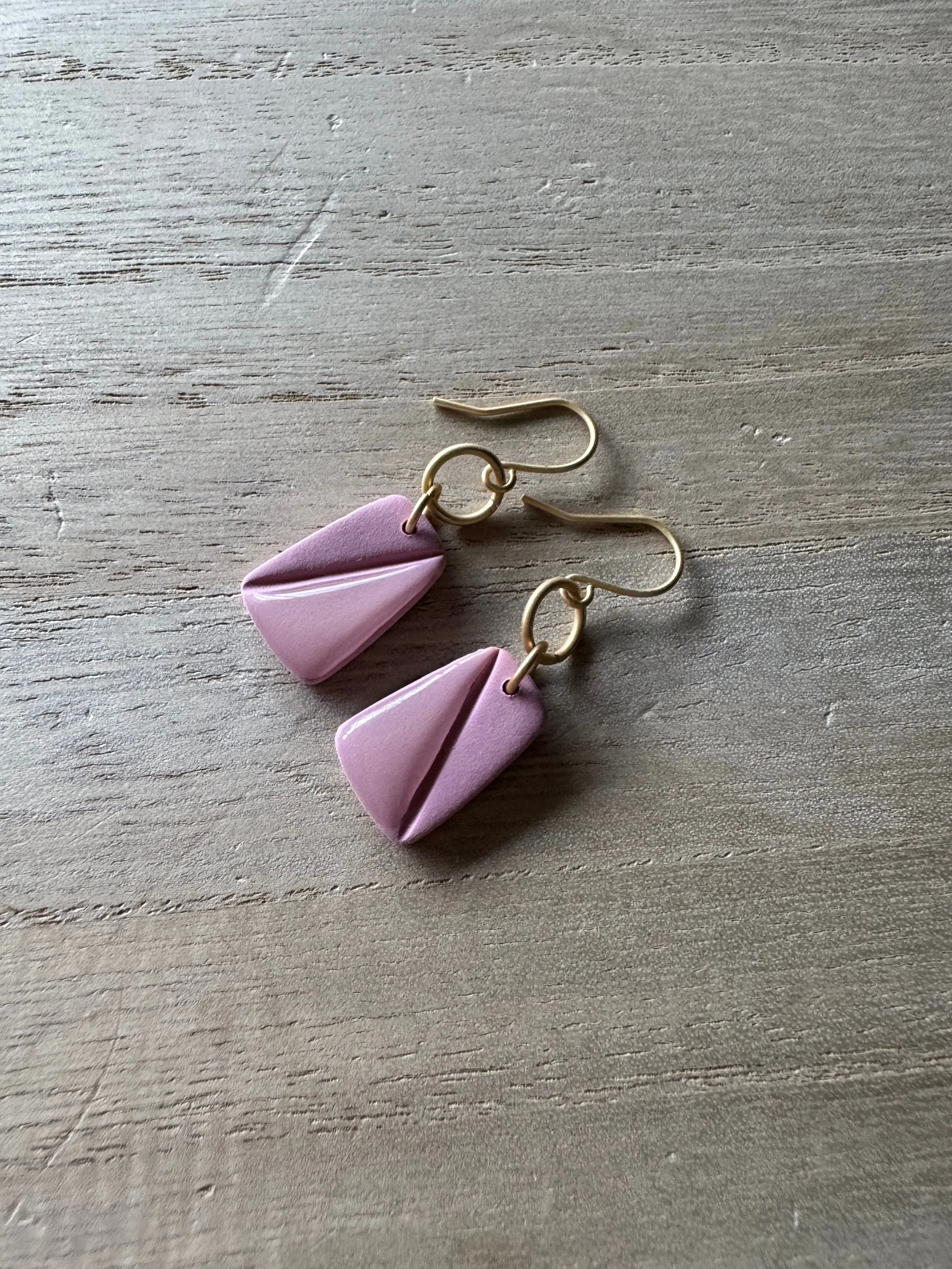 Spring Sorbet Collection -Soft Rose Pink Clay and Resin Earrings