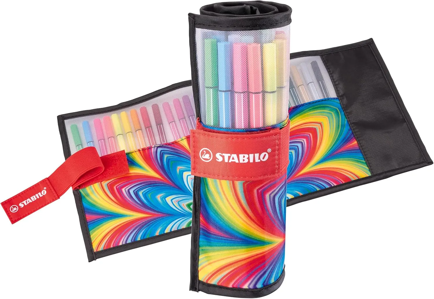 STABILO Premium Fiber-Tip Pen Pen 68 - ARTY - Rollerset of 25 - Assorted Colors