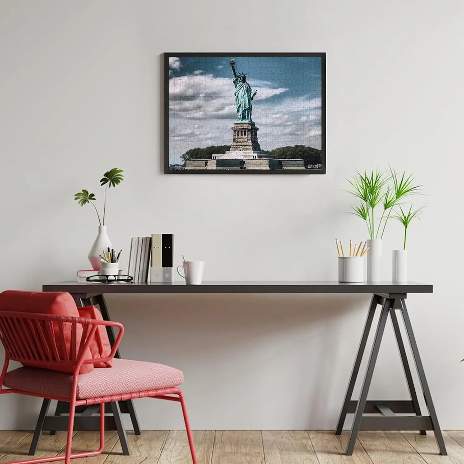 Statue of Liberty in NYC Puzzles 500 Pieces Personalized Jigsaw Puzzles Challenging Picture Puzzle with Storage Bag Photos Puzzle for Adults Wedding Puzzle Home Decor Pet Puzzle