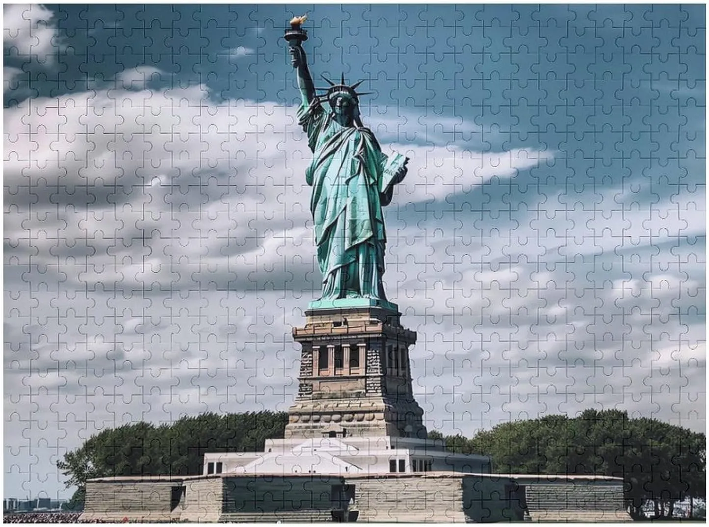 Statue of Liberty in NYC Puzzles 500 Pieces Personalized Jigsaw Puzzles Challenging Picture Puzzle with Storage Bag Photos Puzzle for Adults Wedding Puzzle Home Decor Pet Puzzle