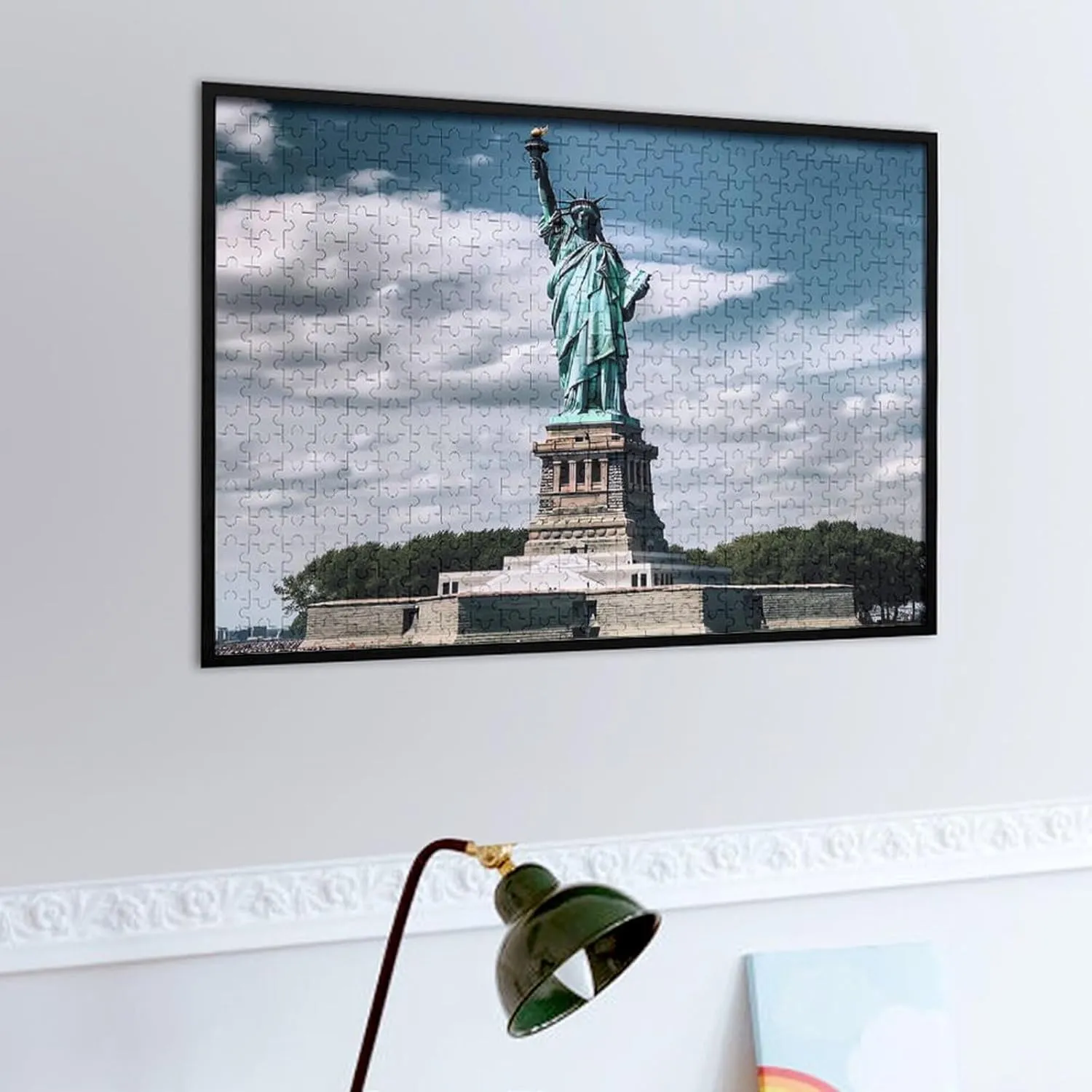 Statue of Liberty in NYC Puzzles 500 Pieces Personalized Jigsaw Puzzles Challenging Picture Puzzle with Storage Bag Photos Puzzle for Adults Wedding Puzzle Home Decor Pet Puzzle