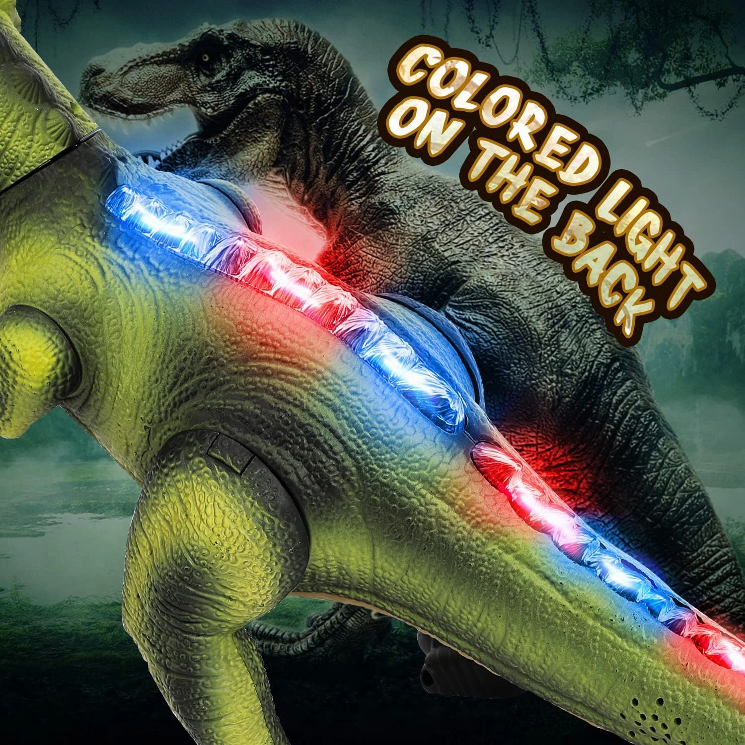 STEAM Life Remote Control Dinosaur Toys for Kids, Electronic Walking Dinosaur Robot with Light Up & Realistic Roaring Sound, Boy Toys for Ages 3-7 Years Old - Green