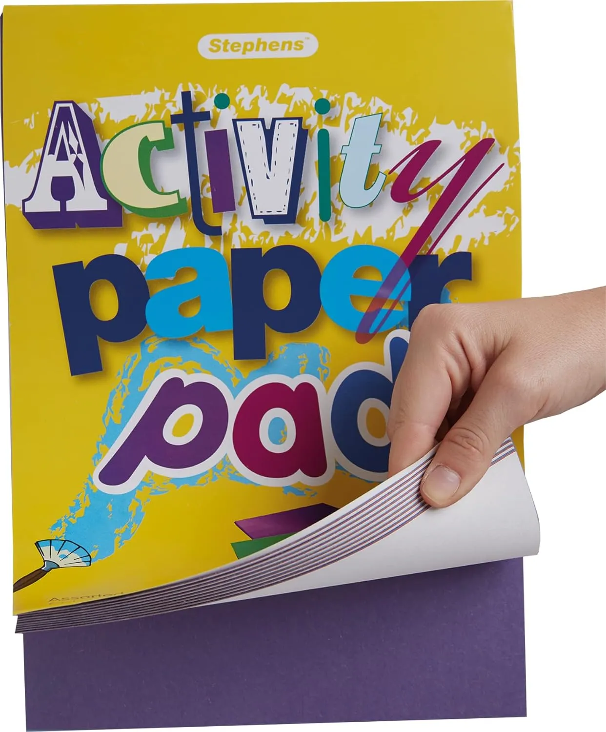 Stephens Activity Coloured Paper Pad A4 100 Sheets, Paper Book For Sketch, Writing, Colouring, Tracing Or A Notebook, For Adults And Kids, For School, Office And Home Use, Keeps Kids Entertained