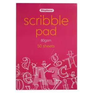 Stephens Scribble Paper Pad A3 80gsm 50 Sheets, Ideal Paper Book For Sketch, Writing, Colouring, Tracing Or As A Notebook, Suitable For Adults And Kids, For School, Office And Home Use