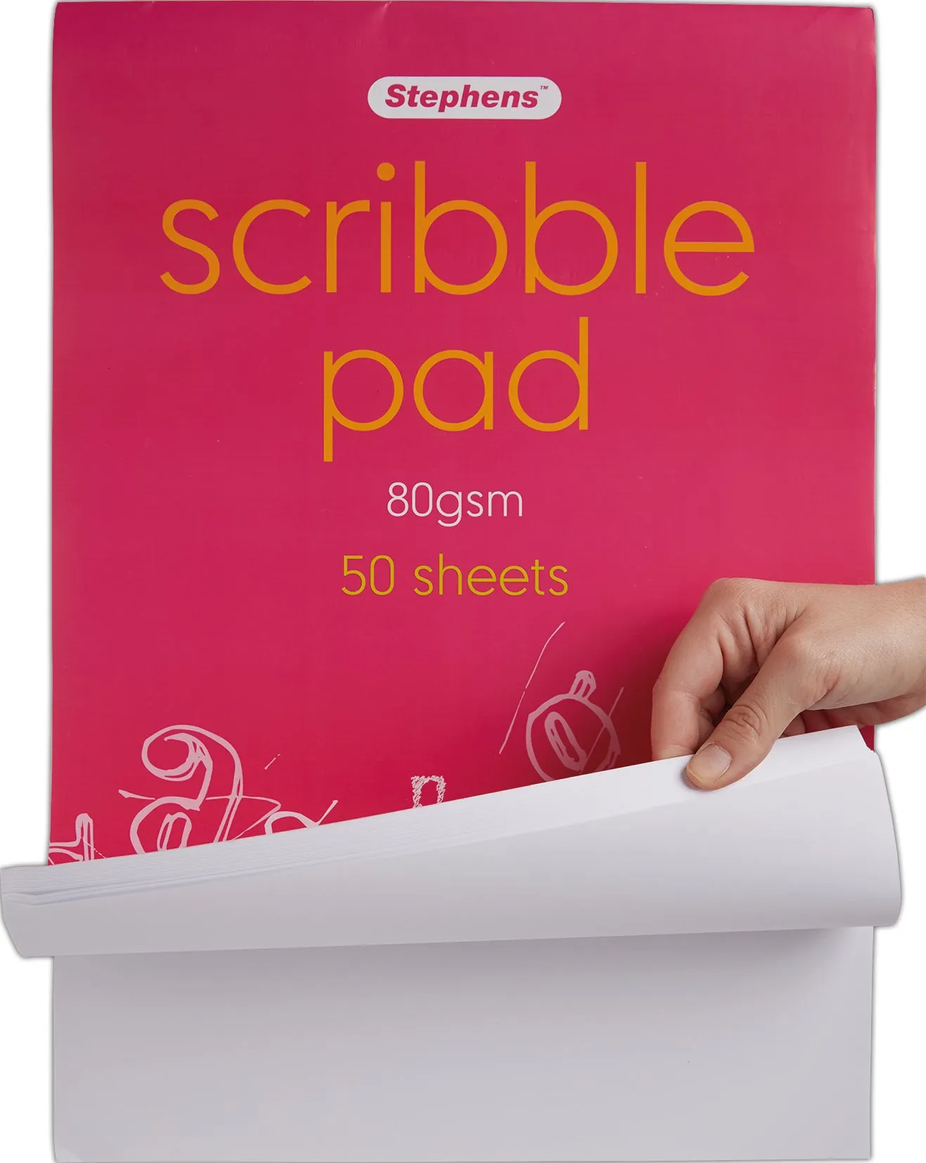 Stephens Scribble Paper Pad A3 80gsm 50 Sheets, Ideal Paper Book For Sketch, Writing, Colouring, Tracing Or As A Notebook, Suitable For Adults And Kids, For School, Office And Home Use