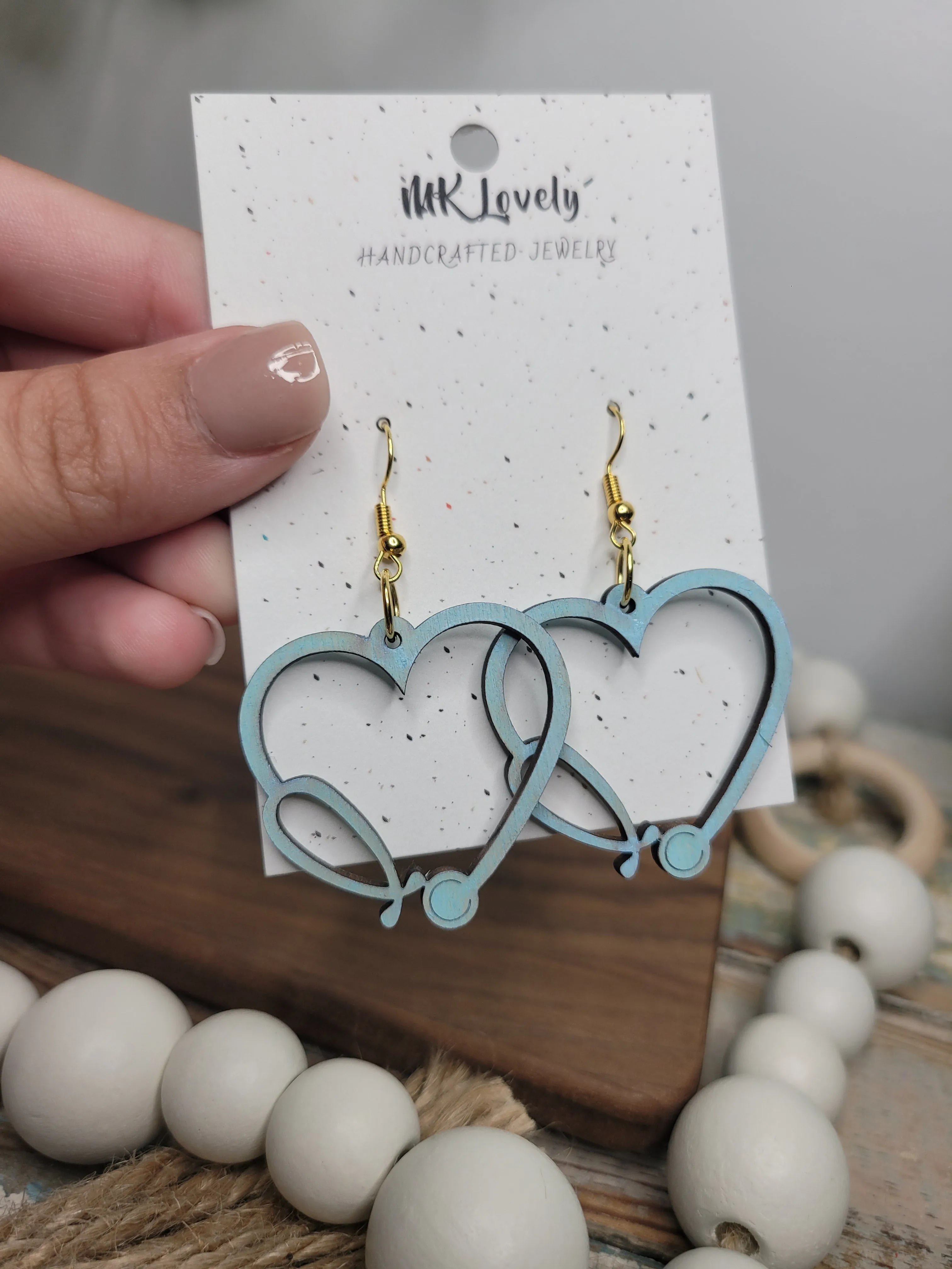 Stethoscope Wooden Dangles