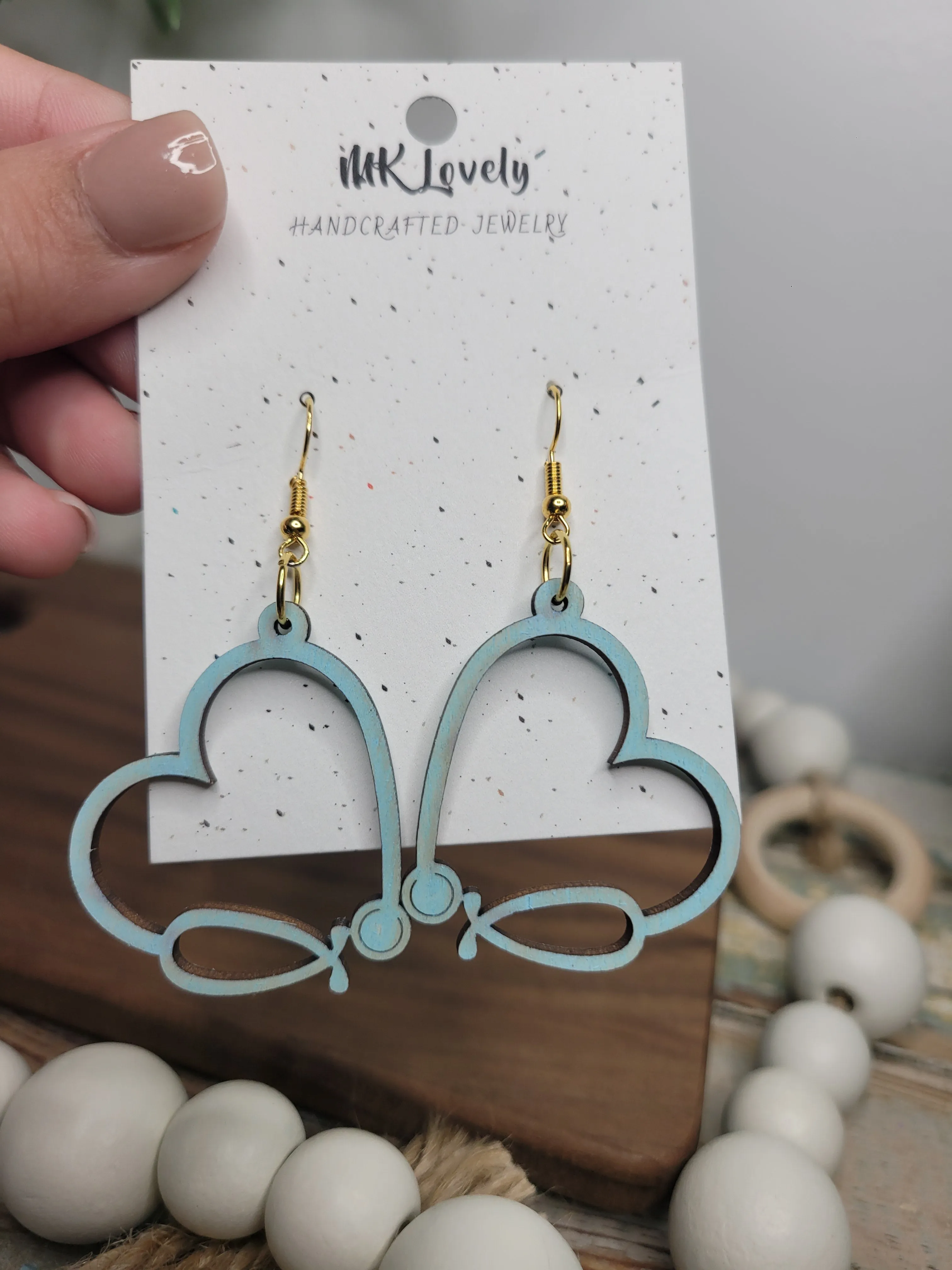 Stethoscope Wooden Dangles