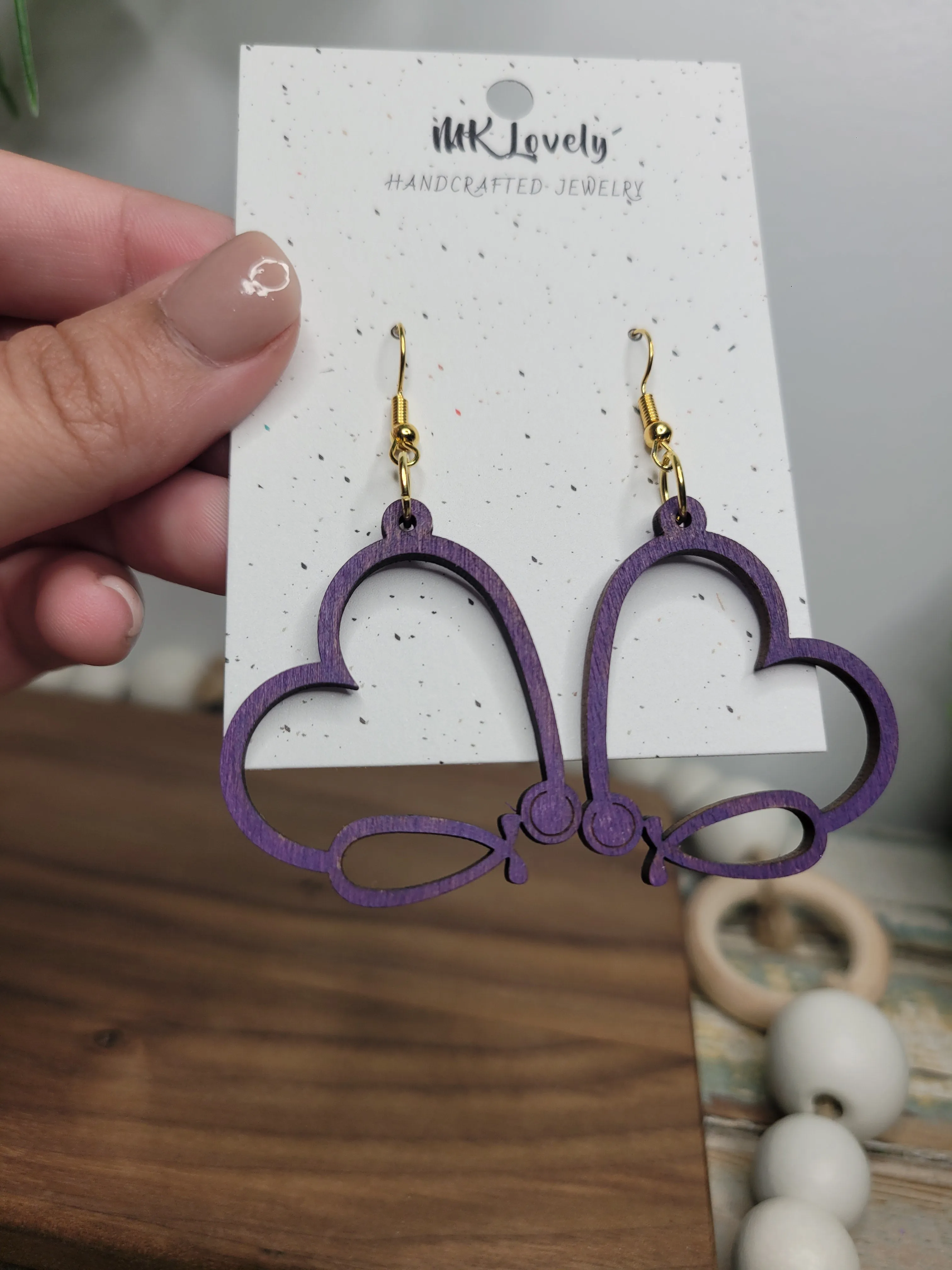 Stethoscope Wooden Dangles