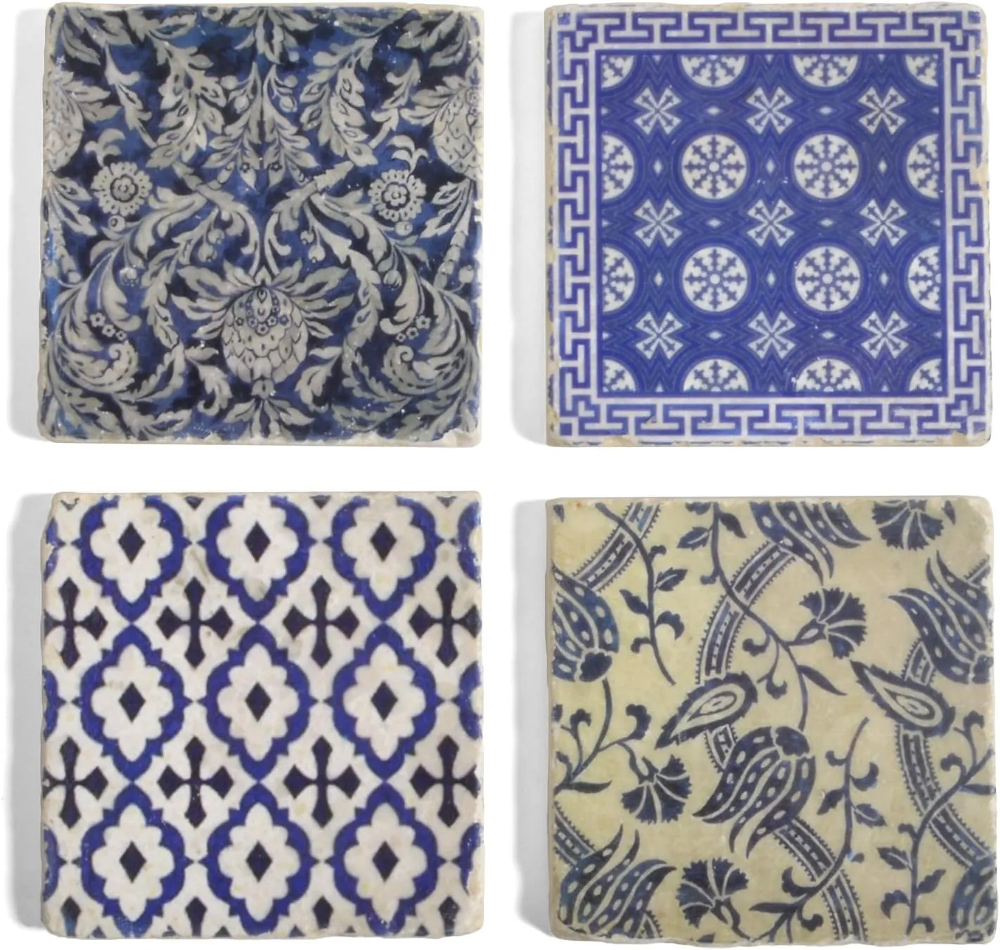 Studio Vertu Indigo Marble Coasters, Set of 4
