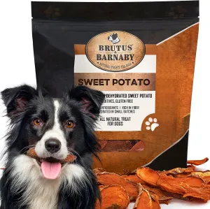 Sweet Potato Slices For Dogs - Single Ingredient Grain Free Dog Treats, Best High Anti-Oxidant Healthy 100% Natural Thick Cut Dried Sweet Potato Dog Treats With No Added Preservatives (14oz)