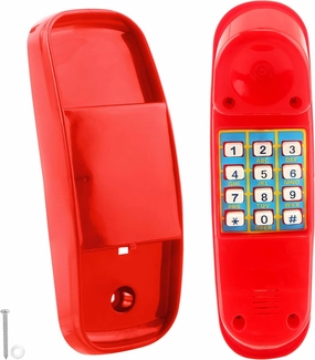 Swingset Phone Toys Playground Treehouse Phone Pretend Telephone Toy with Numeric Key for Kids Outdoor Playground Treehouse Jungle Gym Accessories (Red)