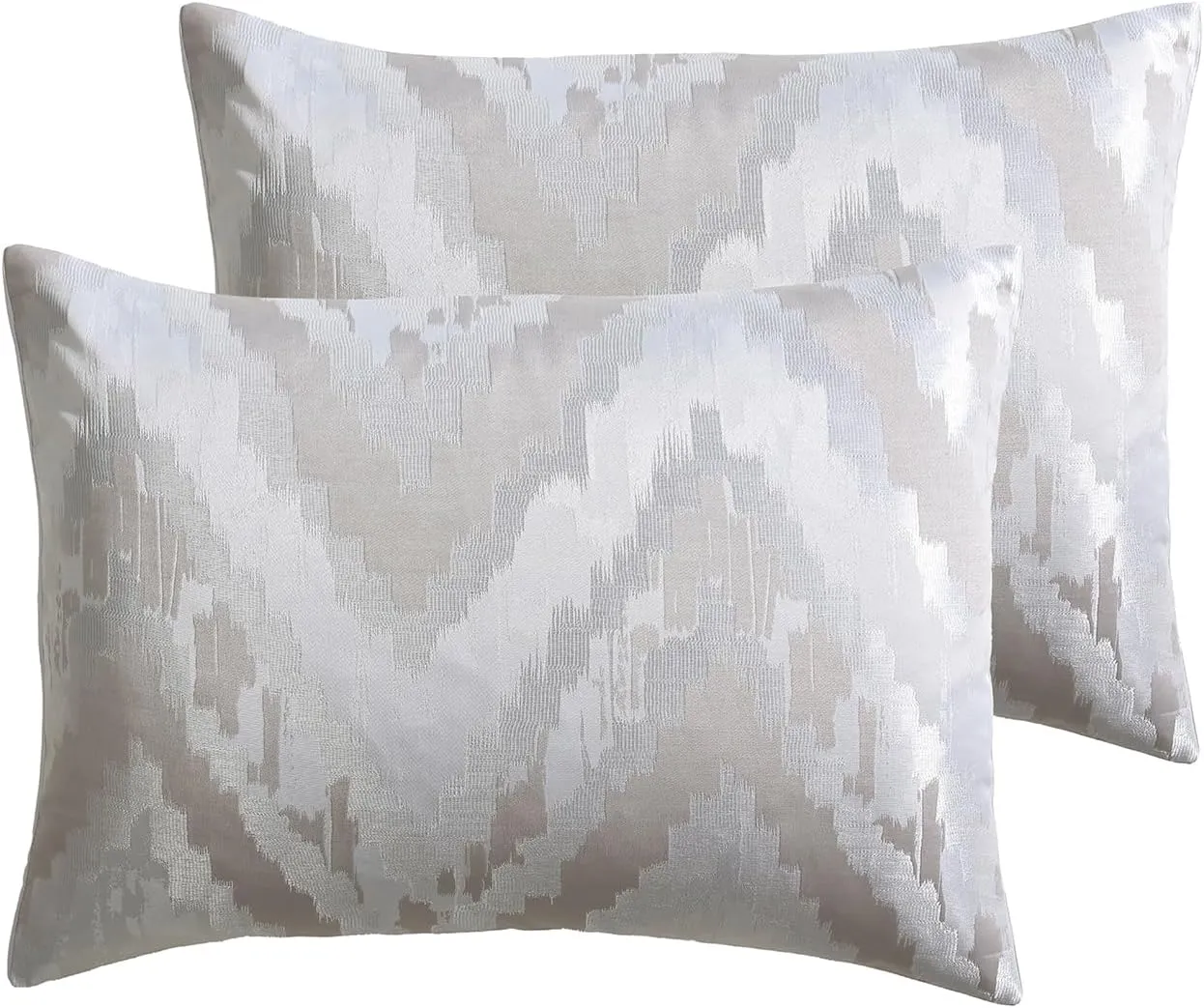Tahari Home - King Size Comforter, 5-Piece Jacquard Bedding Set with Matching Shams & Decorative Pillows (Lilliana Collection, Light Grey)