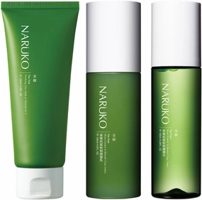 Tea Tree Shine Control & Blemish Set, Include Clay Mask & Cleanser 2in1, Toner, Lotion - Oil Control, Pore Cleaning, Acne Control, deep Cleaning, Oil Balancing