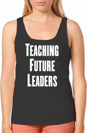 Teaching Future Leaders - Women's Cozy Graphic Tank Top – Soft, Stylish, and Comfortable CP05 Black