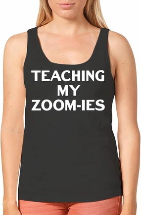 Teaching My Zoom-ies - Women's Cozy Graphic Tank Top – Soft, Stylish, and Comfortable CP05 Black