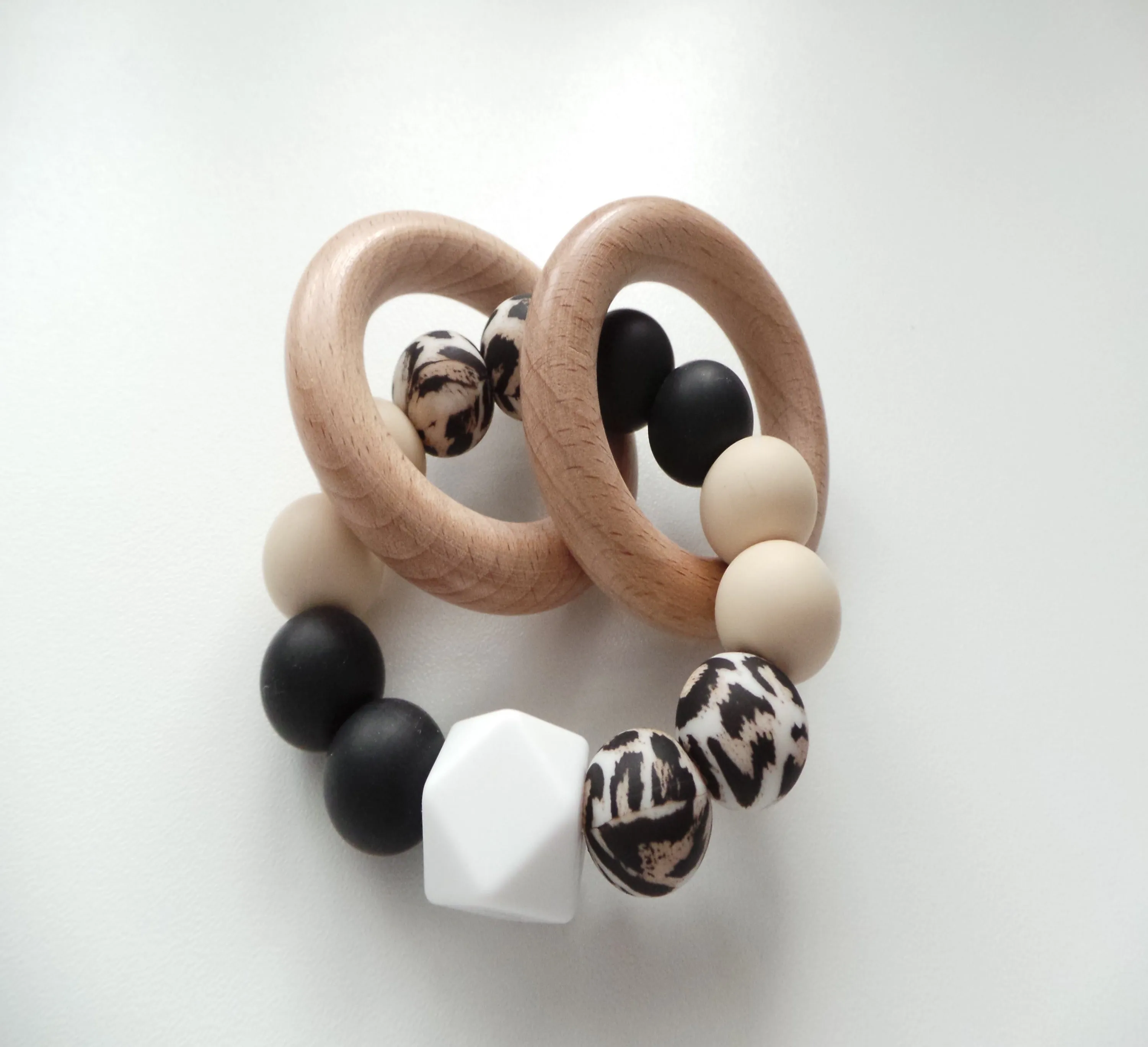 Teething Rattle Toy - Wild Leopard print