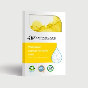 TerraSlate Paper 8 Mil 8.5" x 11" Airbrush Art Paper, Drawing Paper, Painting Paper, Sketch Paper, 25 Sheets