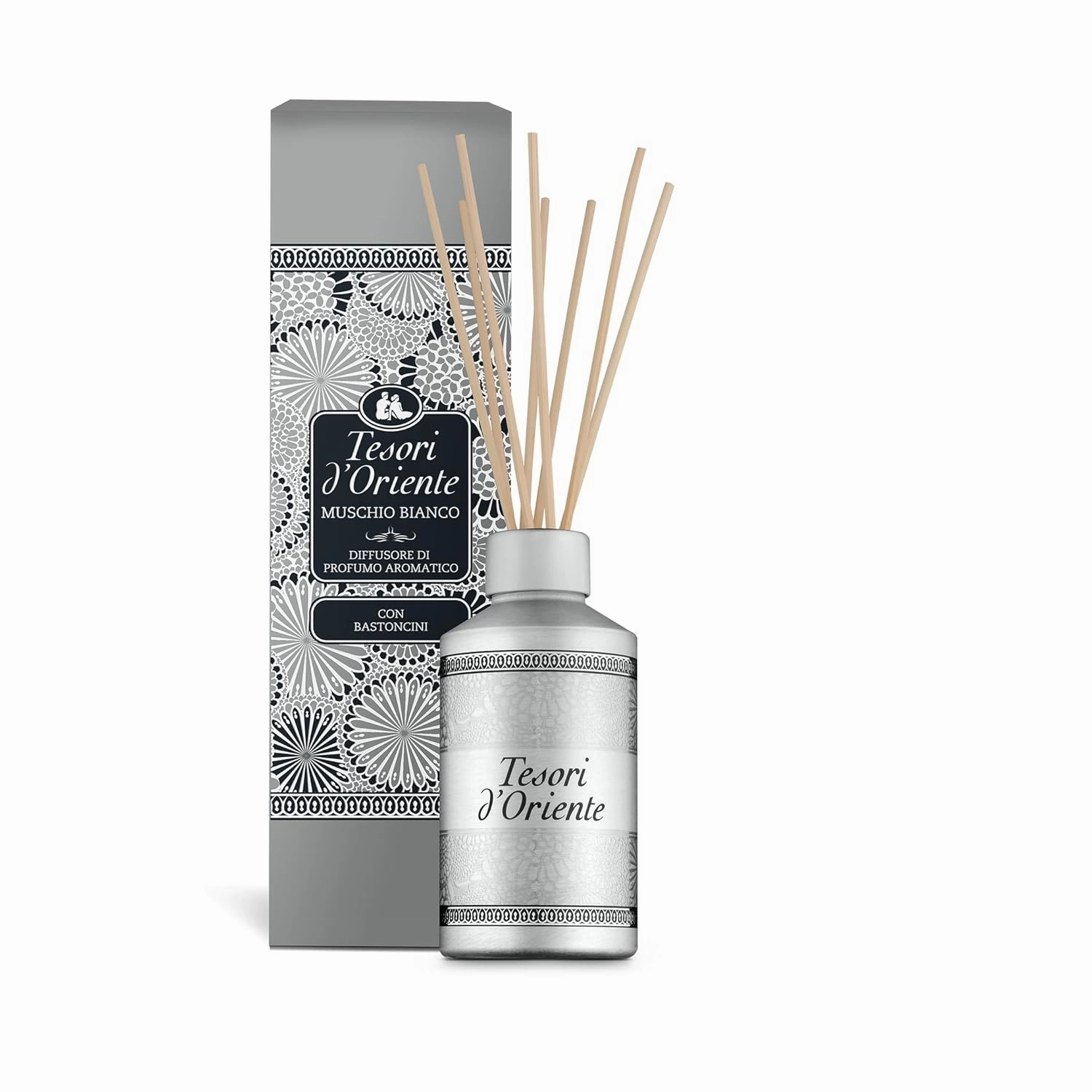 Tesori d'Oriente Muschio Bianco Diffusore Aromatico con bastoncini, 200 ml'