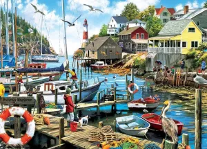 The Fishing Boat Returned to The Dock 1000 Piece Jigsaw Puzzle Challenging and Stimulating Puzzle Game Wall Art Unique Gift