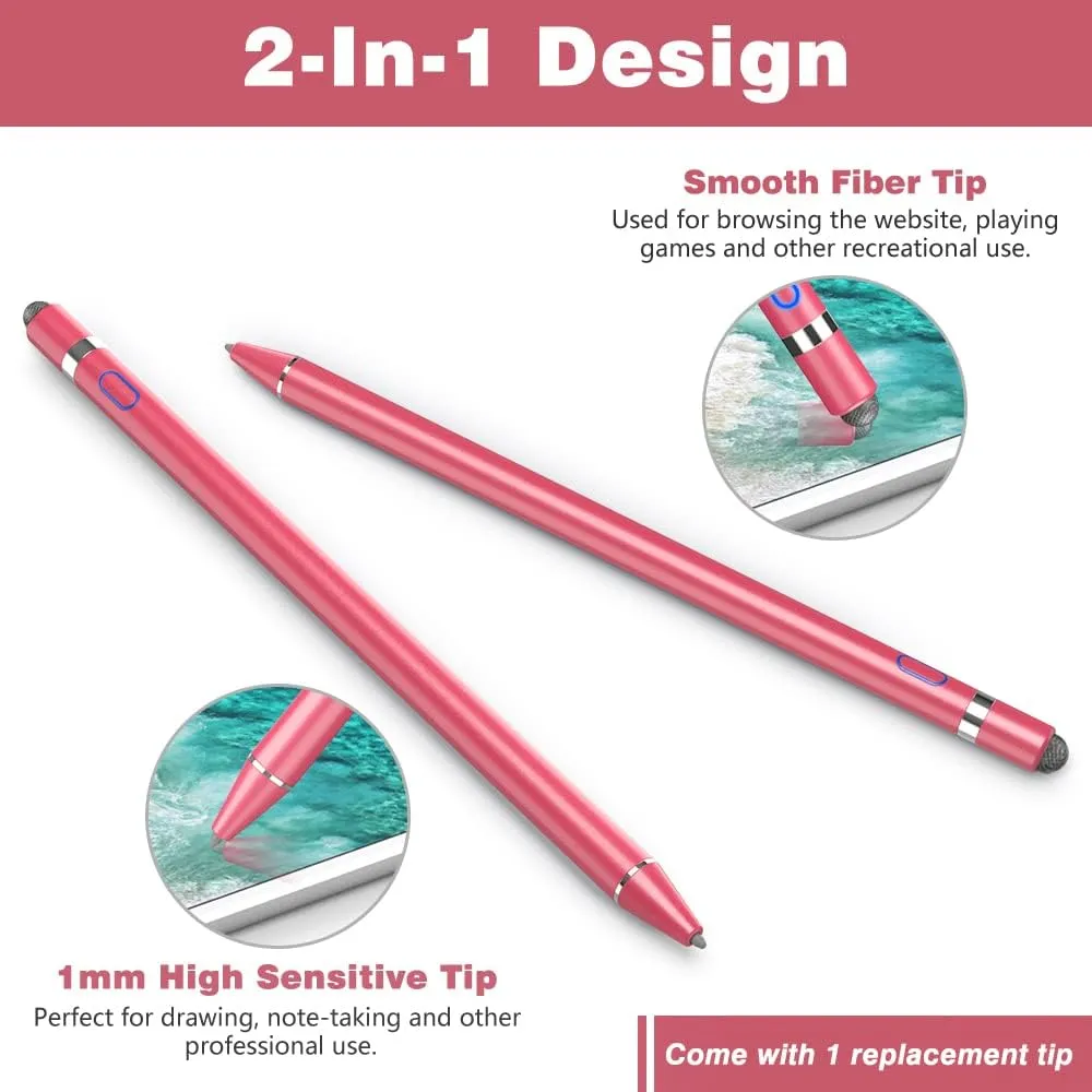TiMOVO Stylus Pen for iPad 11th/10th/9th/8th/7th Generation, 20Hrs Work Palm Rejection iPad Pen Compatible with iPad Air 11"/13"(M3/M2)/5th/4th, Mini 6th/5th High Precise iPad Pencil 1st Gen, Pink