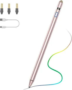 TiMOVO Stylus Pen for iPad 11th/10th/9th/8th/7th Generation, 20Hrs Work Palm Rejection iPad Pen Compatible with iPad Air 11"/13"(M3/M2)/5th/4th, Mini 6th/5th High Precise iPad Pencil 1st Gen,Rose Gold