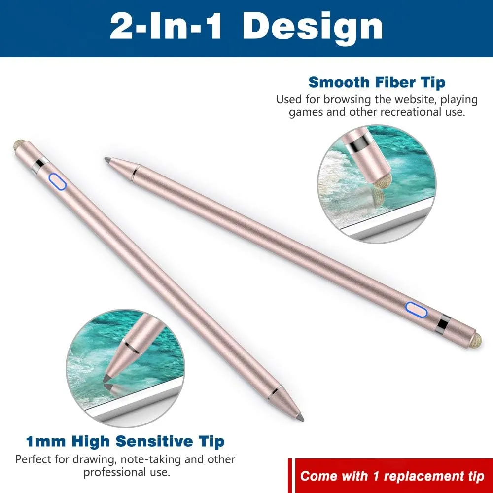TiMOVO Stylus Pen for iPad 11th/10th/9th/8th/7th Generation, 20Hrs Work Palm Rejection iPad Pen Compatible with iPad Air 11"/13"(M3/M2)/5th/4th, Mini 6th/5th High Precise iPad Pencil 1st Gen,Rose Gold