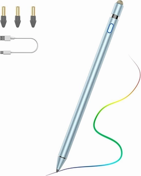 TiMOVO Stylus Pen for iPad 11th/10th/9th/8th/7th Generation, 20Hrs Work Palm Rejection iPad Pen Compatible with iPad Air 11"/13"(M3/M2)/5th/4th, Mini 6th/5th High Precise iPad Pencil 1st Gen, Sky Blue