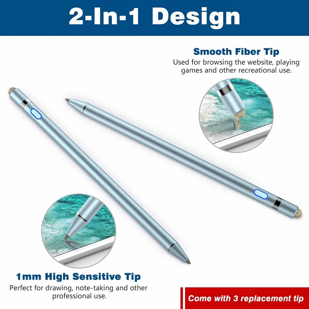 TiMOVO Stylus Pen for iPad 11th/10th/9th/8th/7th Generation, 20Hrs Work Palm Rejection iPad Pen Compatible with iPad Air 11"/13"(M3/M2)/5th/4th, Mini 6th/5th High Precise iPad Pencil 1st Gen, Sky Blue