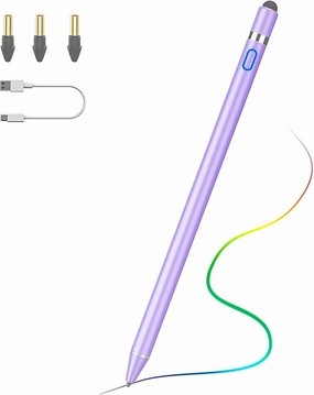 TiMOVO Stylus Pen for iPad, Apple Pencil for 2018-2024 iPad Pro, Air, Mini Precise Writing Drawing Palm Rejection, Purple