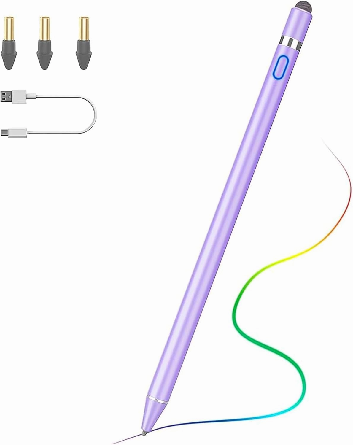 TiMOVO Stylus Pen for iPad, Apple Pencil for 2018-2024 iPad Pro, Air, Mini Precise Writing Drawing Palm Rejection, Purple